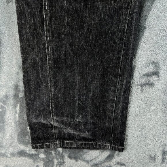 Akademiks Jeans Baggy Denim Men 40 x 35 Vintage Y2K Rap Hip Hop Black Gray Gold - Picture 13 of 16